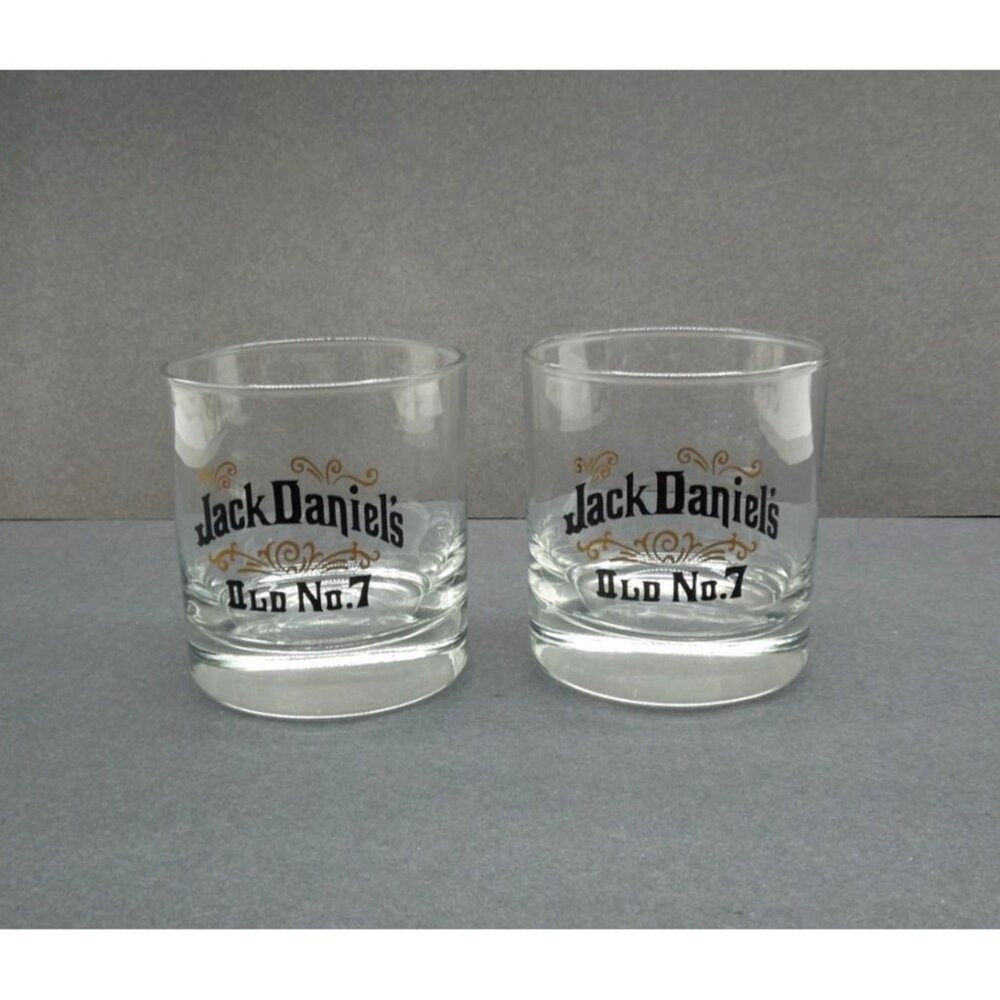 Jack Daniels Old No 7 Whiskey Glasses Set USA Vintage
